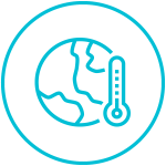 earth with temperature gauge