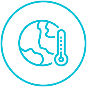 earth with temperature gauge